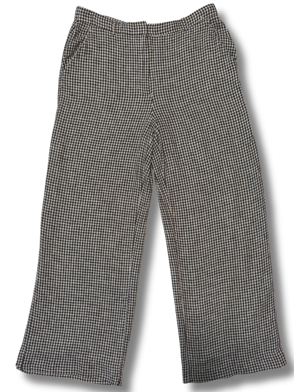 Abercrombie & Fitch Tailored Linen-Blend Gingham Trousers